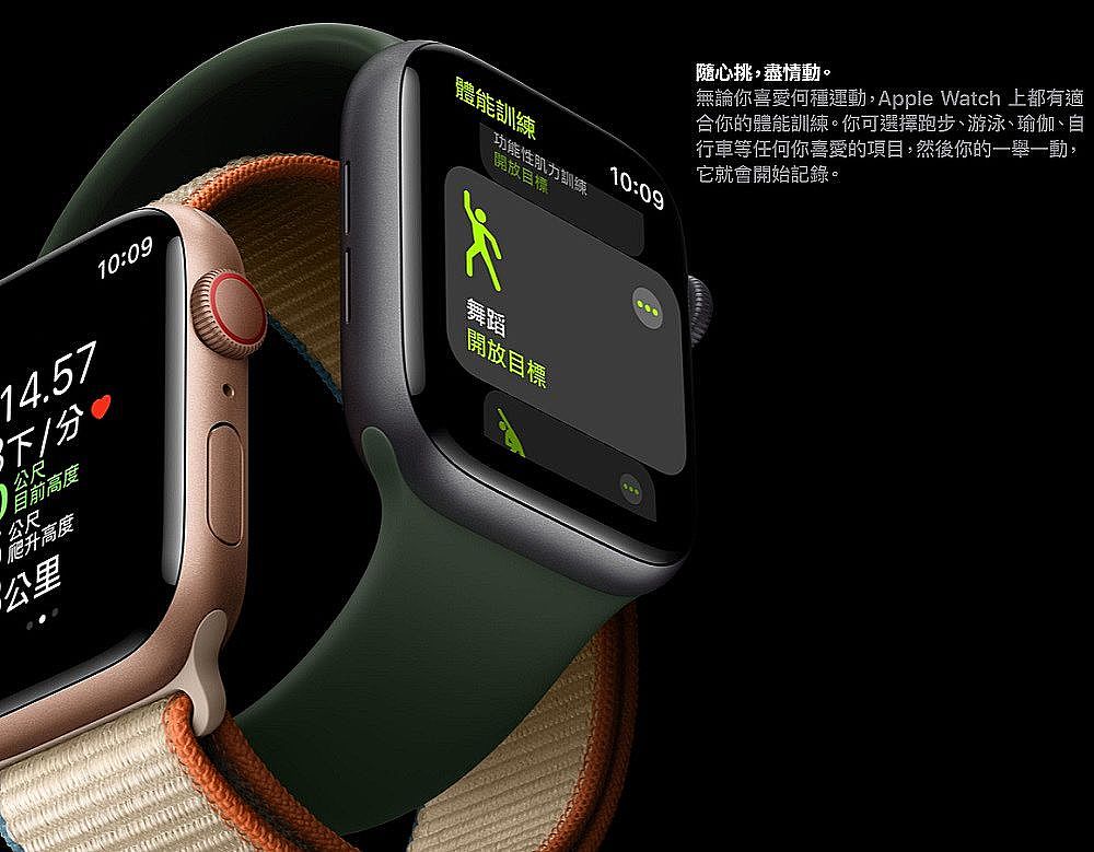 Apple Watch Nike+Series6 GPS版-銀色鋁金屬錶殼配白色Nike 運動錶帶_